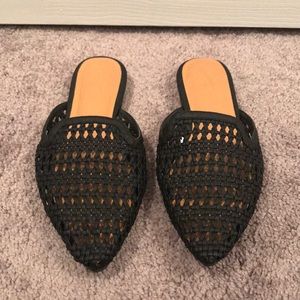 Crochet Black Slides